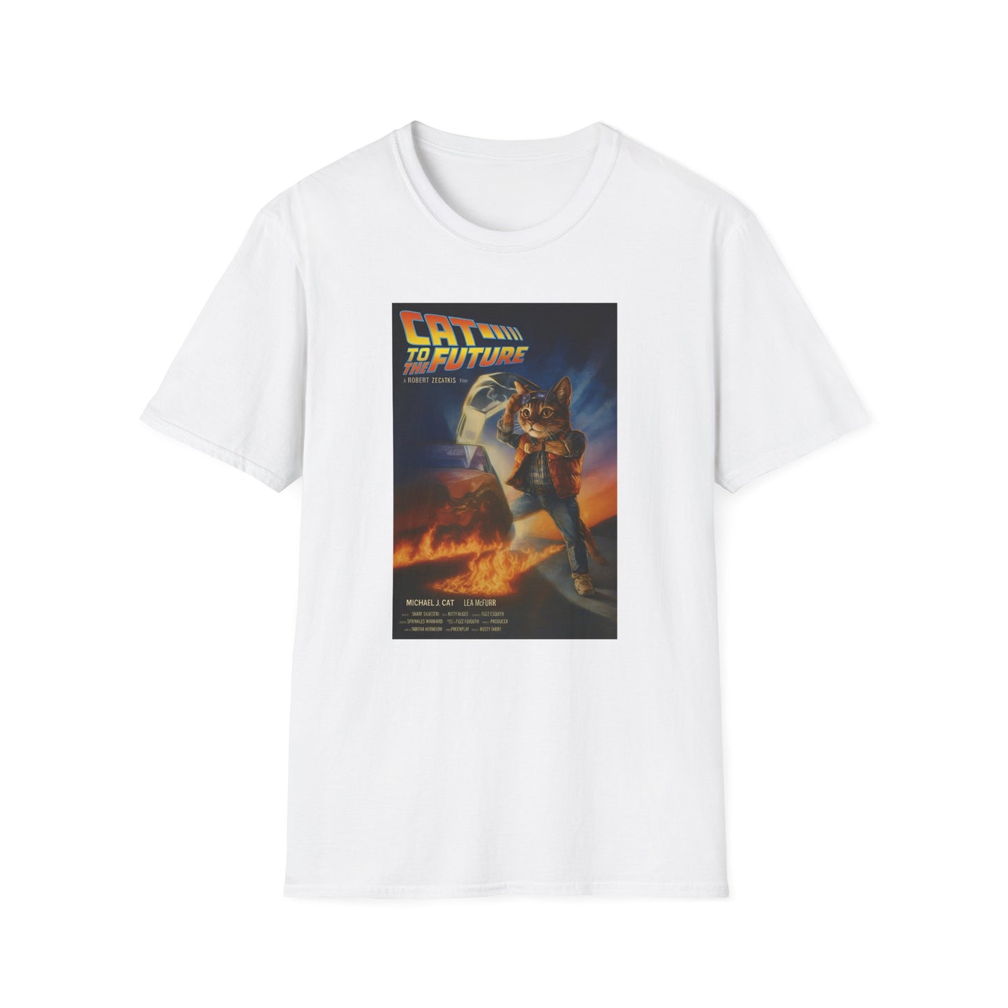 Cat To The Future Unisex Softstyle Tee