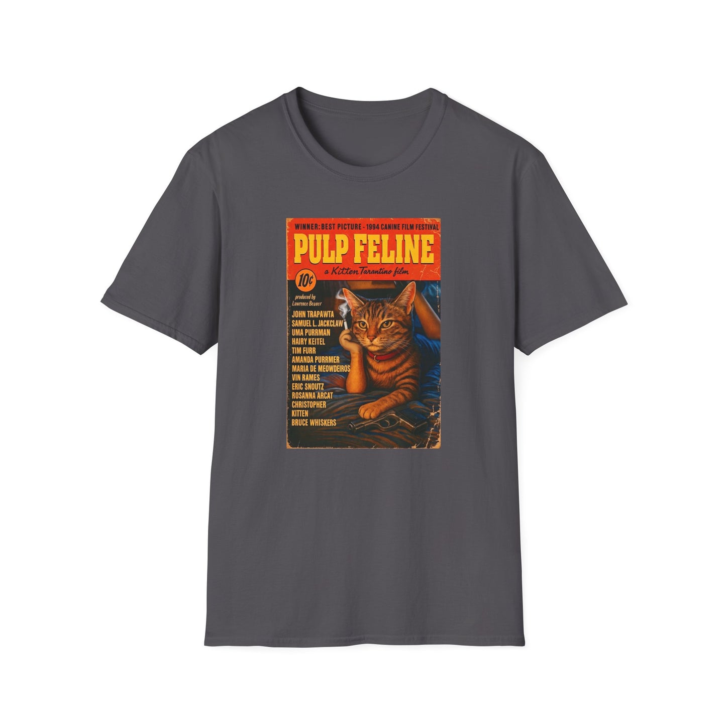 Pulp Feline Movie Vintage Unisex Softstyle Tee