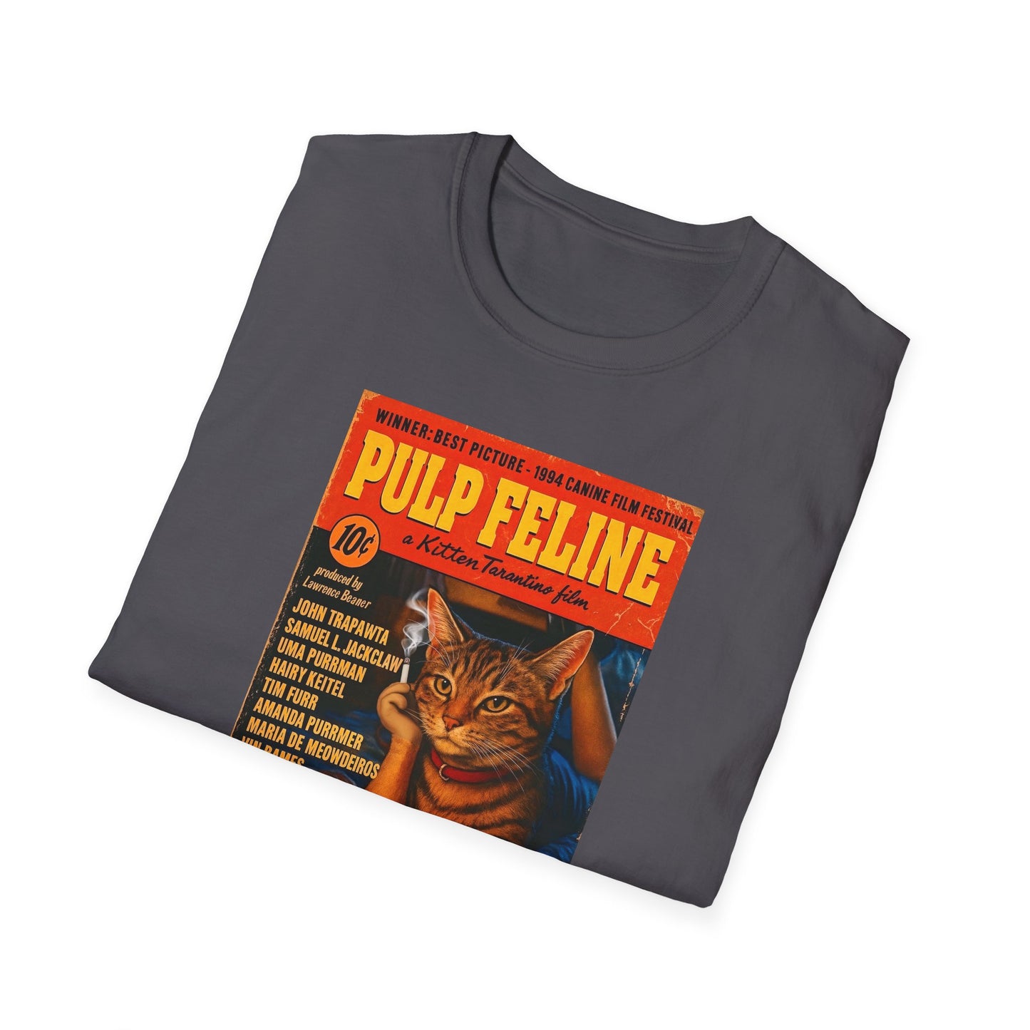 Pulp Feline Movie Vintage Unisex Softstyle Tee