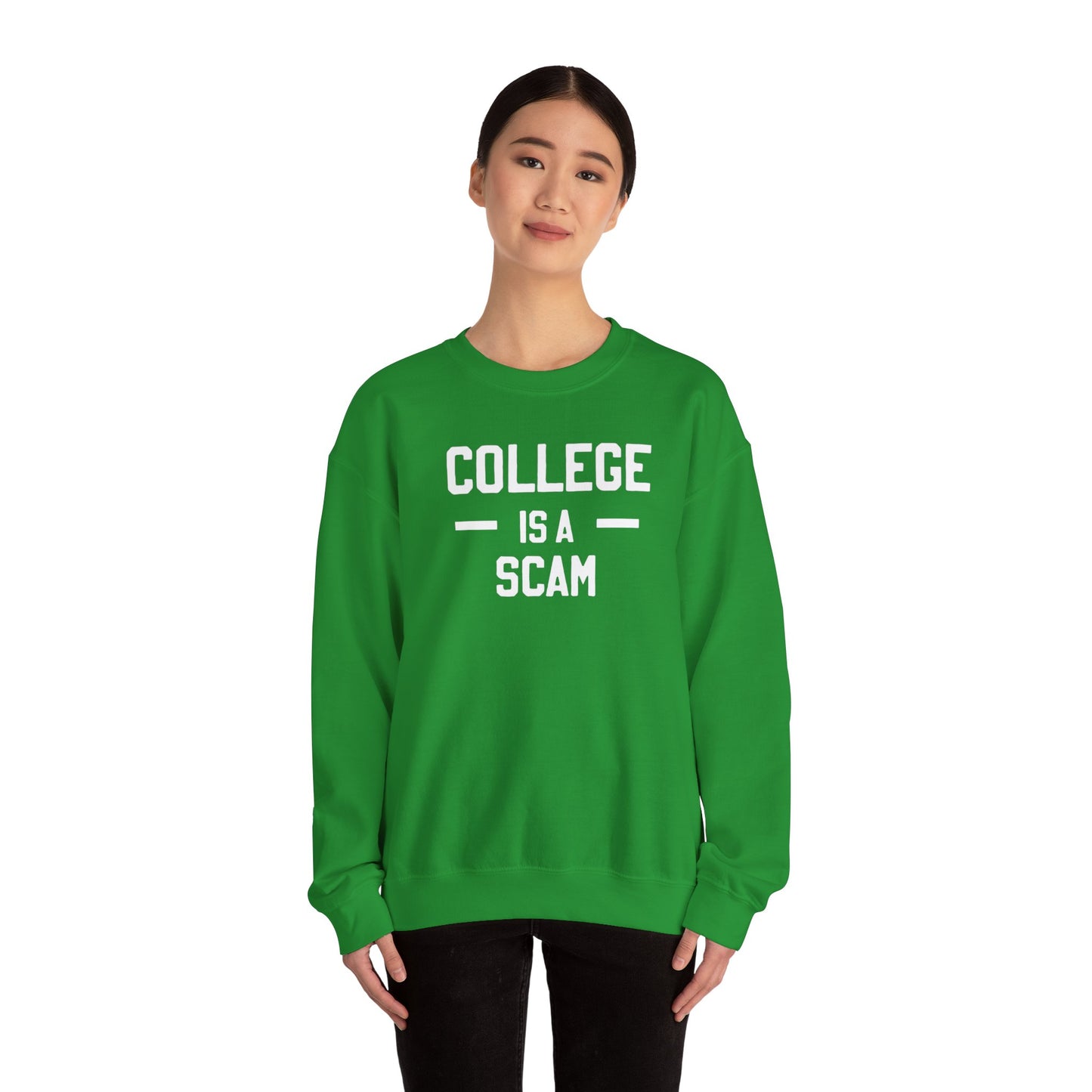 College Is A Scam Unisex Heavy Blend Crewneck Sweatshirt
