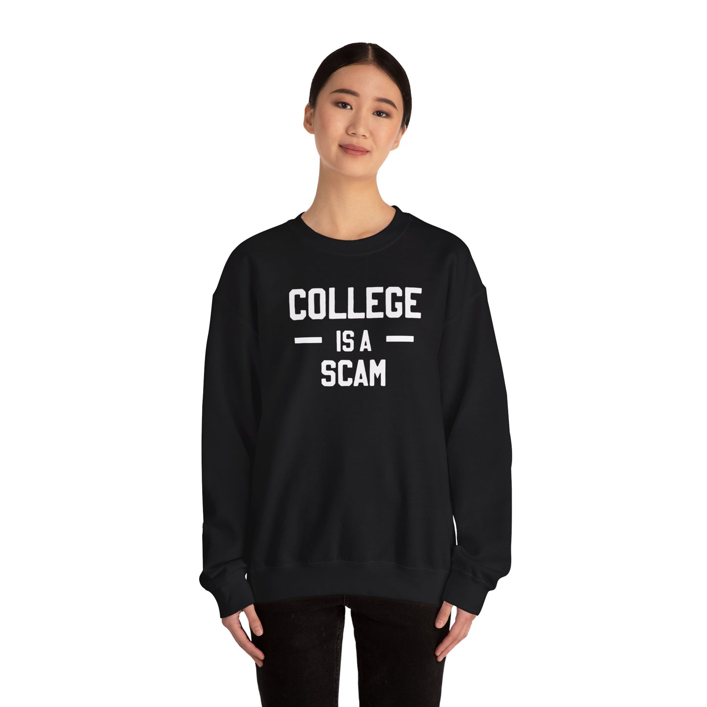 College Is A Scam Unisex Heavy Blend Crewneck Sweatshirt