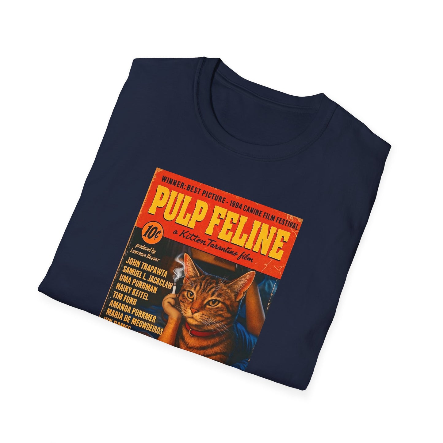 Pulp Feline Movie Vintage Unisex Softstyle Tee