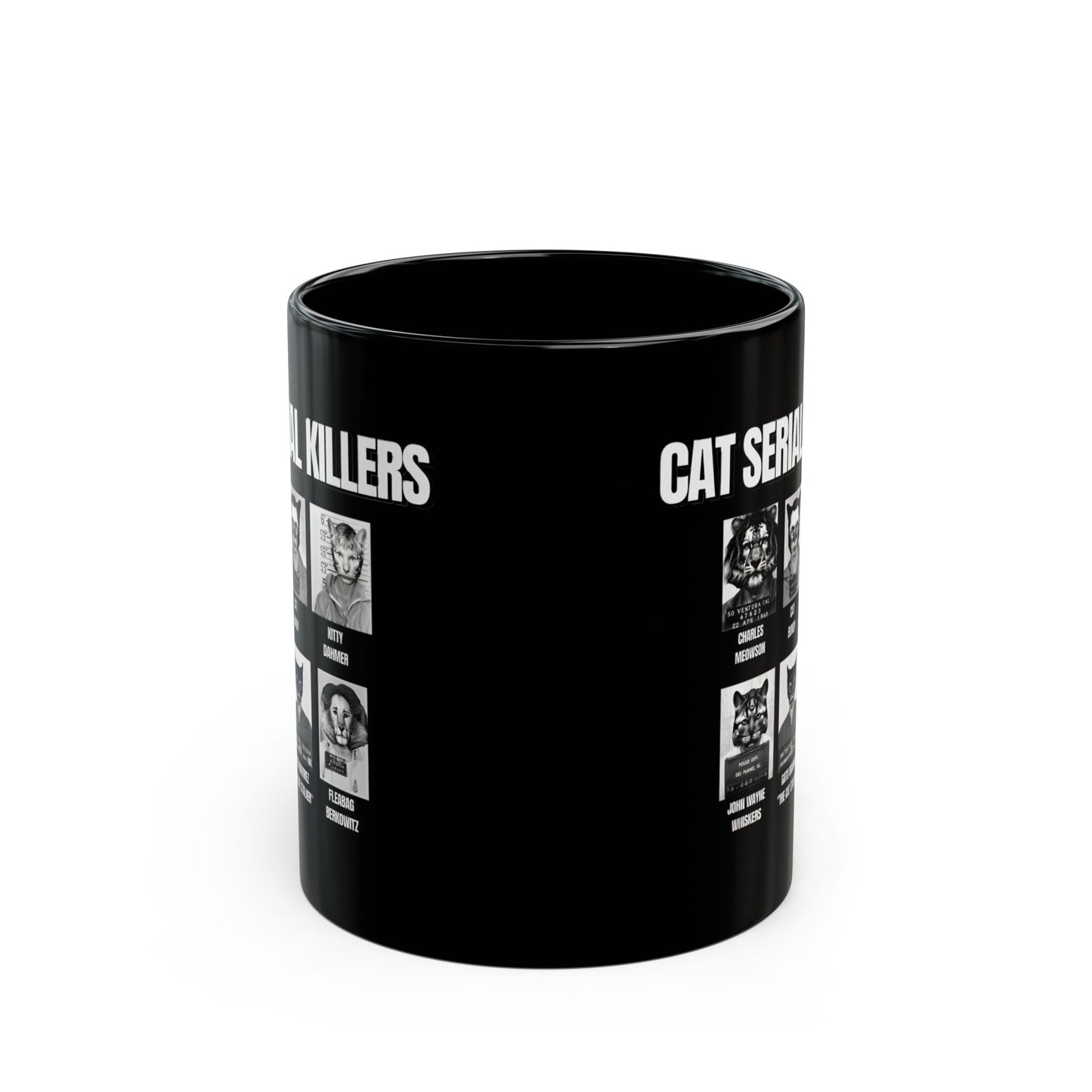 Cat Serial Killers 11oz Black Mug