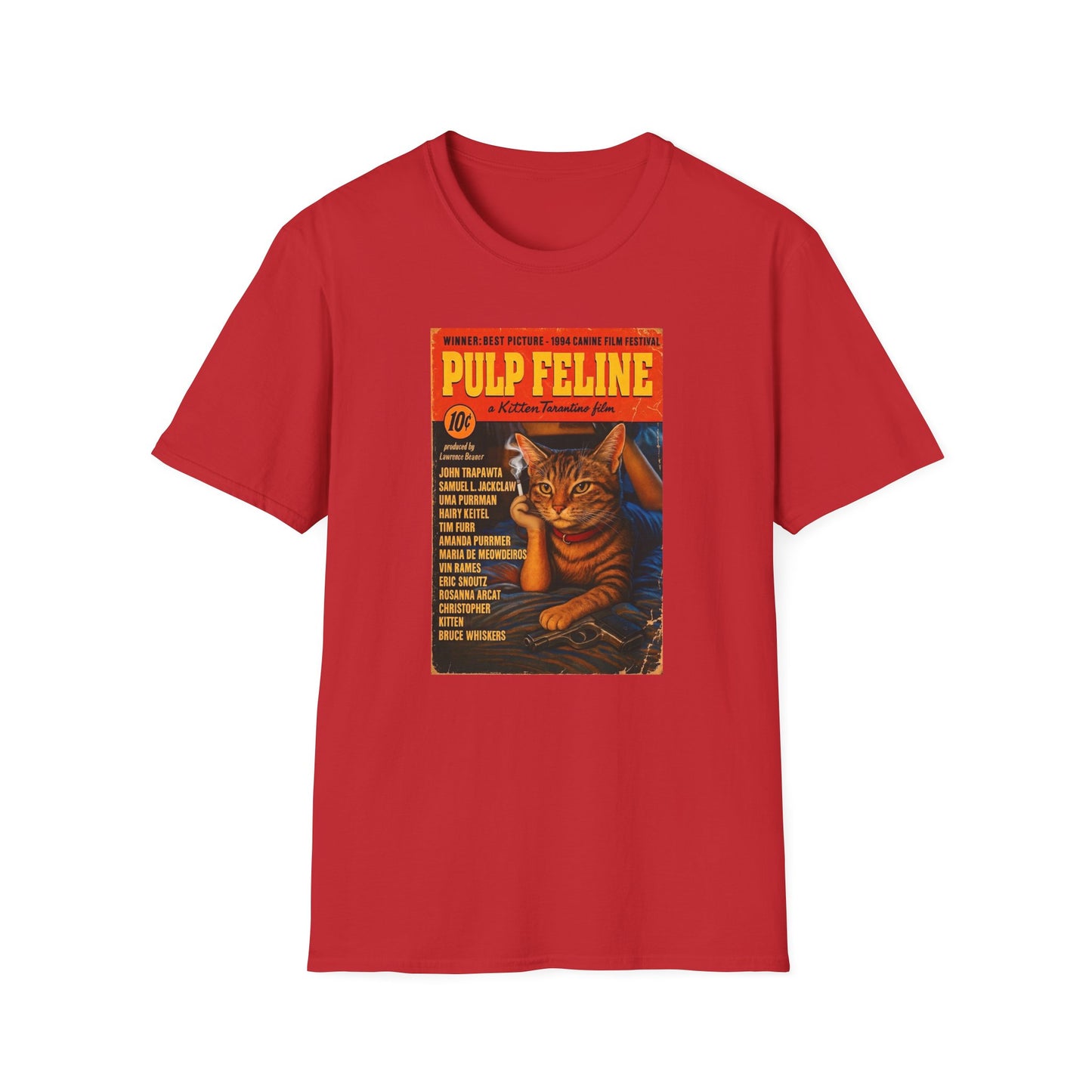 Pulp Feline Movie Vintage Unisex Softstyle Tee