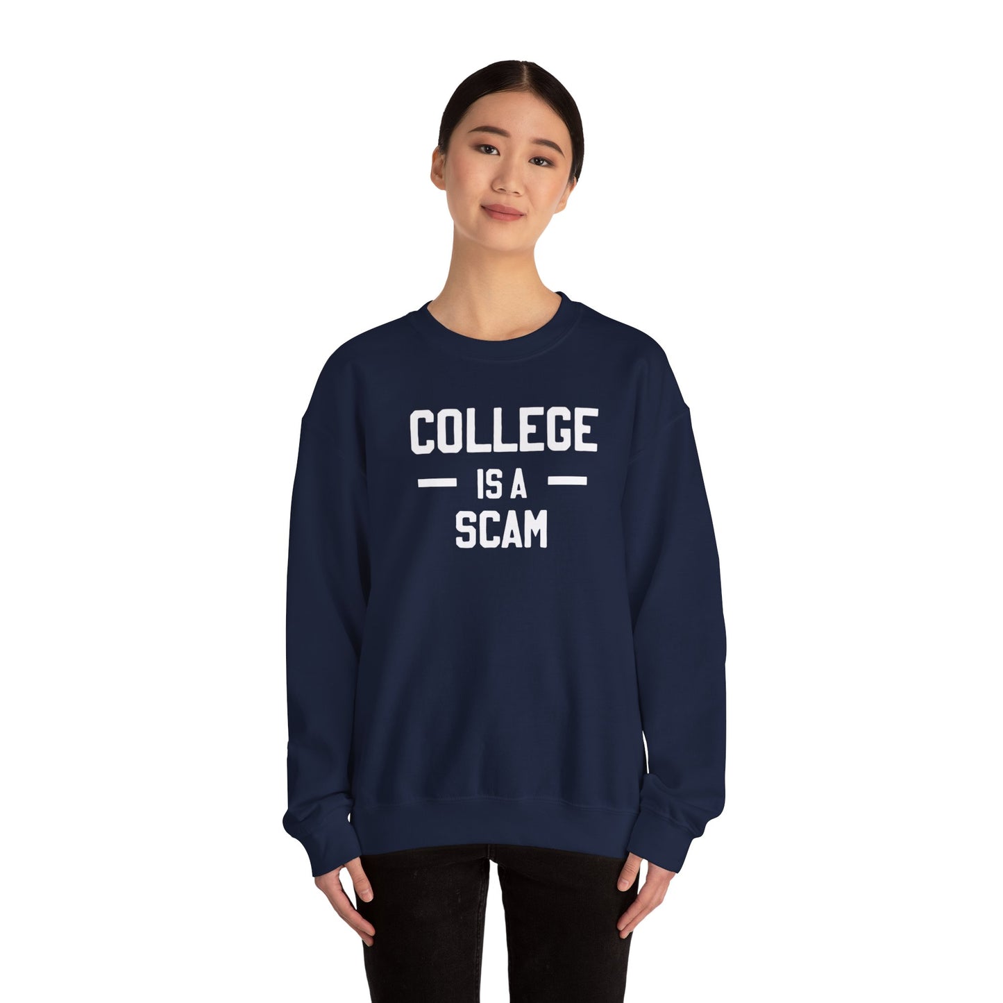 College Is A Scam Unisex Heavy Blend Crewneck Sweatshirt