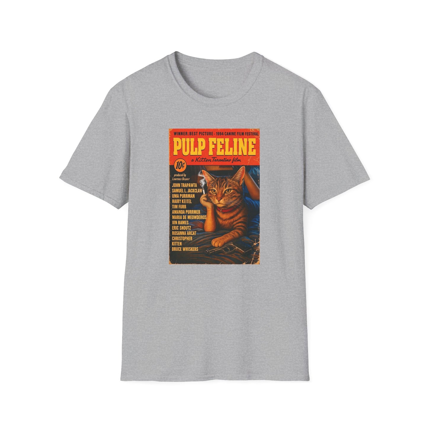 Pulp Feline Movie Vintage Unisex Softstyle Tee