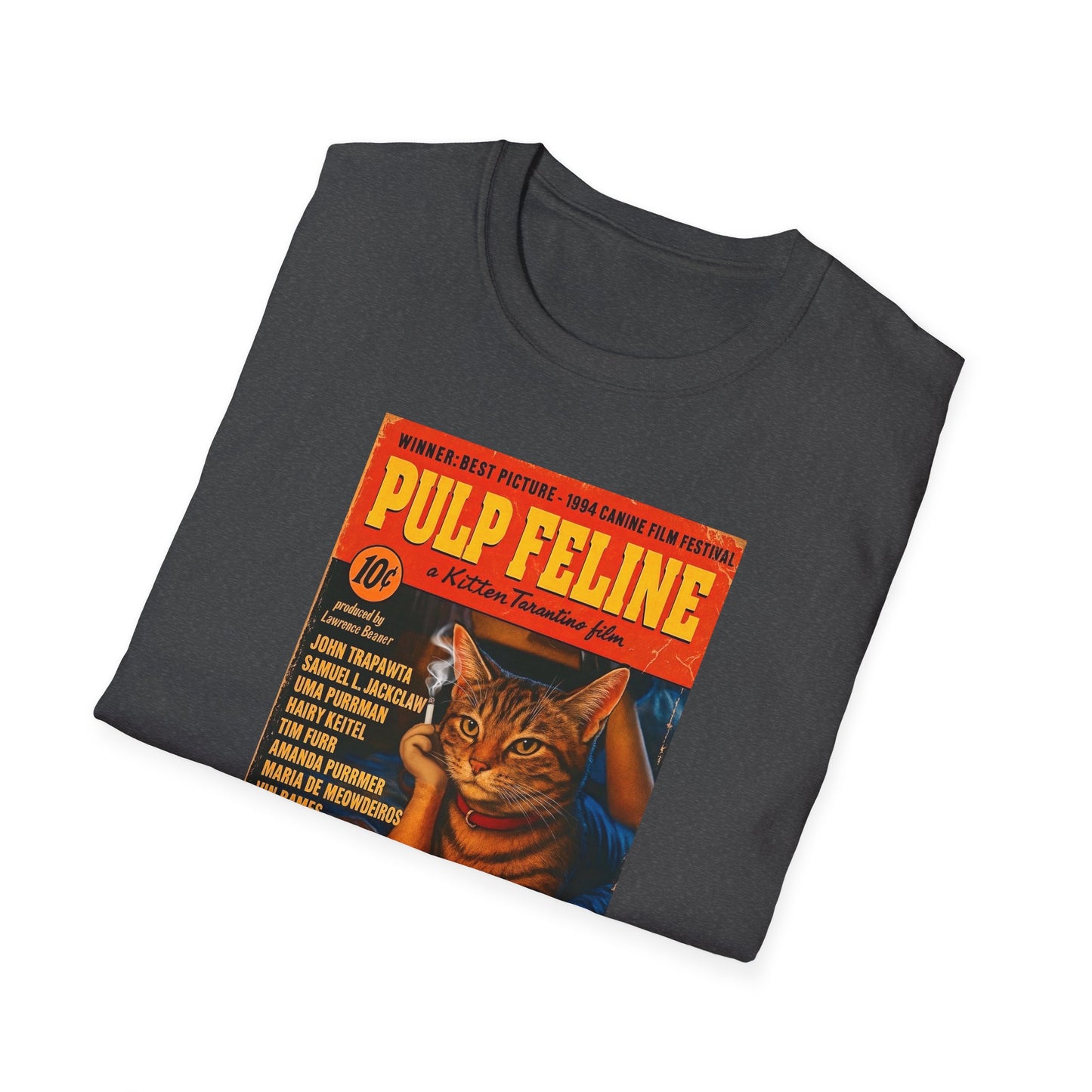 Pulp Feline Movie Vintage Unisex Softstyle Tee