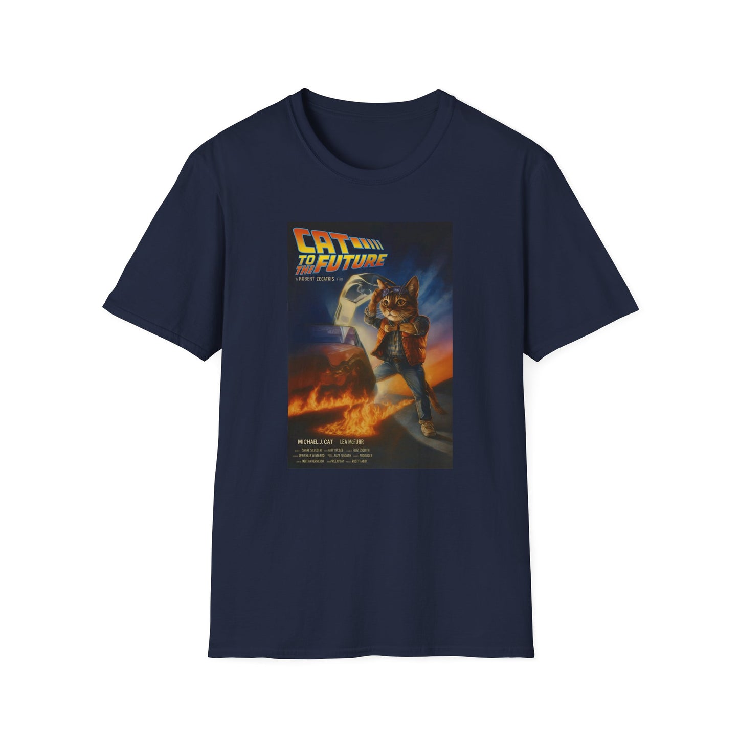 Cat To The Future Unisex Softstyle Tee