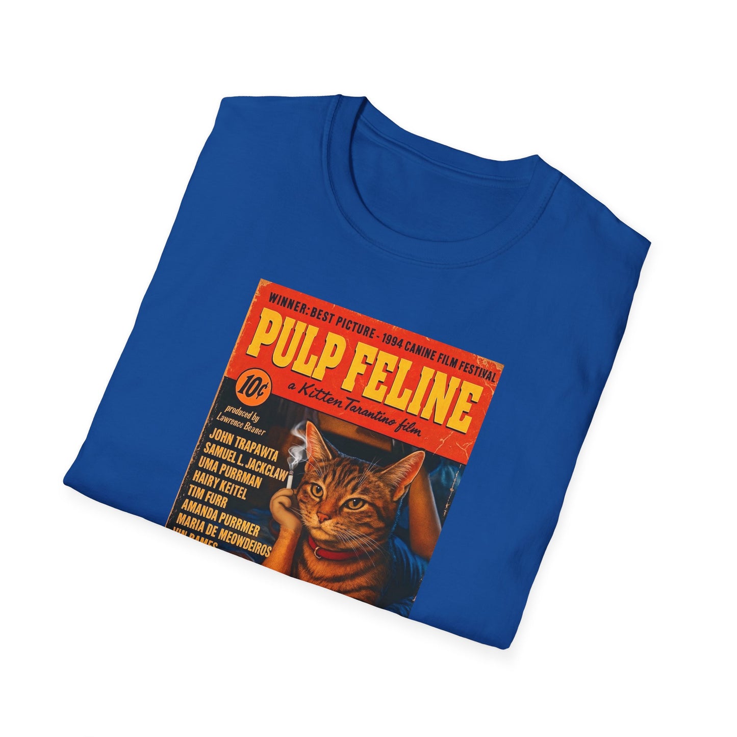 Pulp Feline Movie Vintage Unisex Softstyle Tee