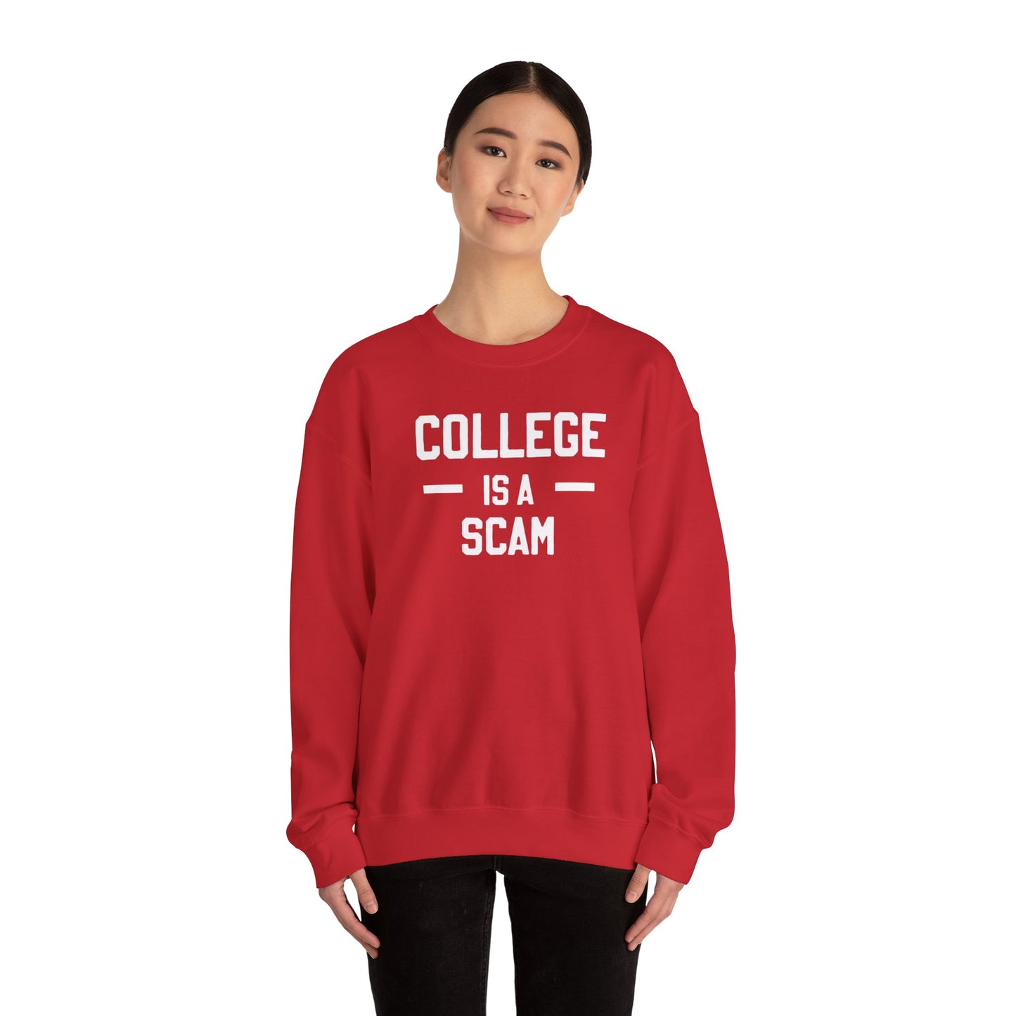 College Is A Scam Unisex Heavy Blend Crewneck Sweatshirt