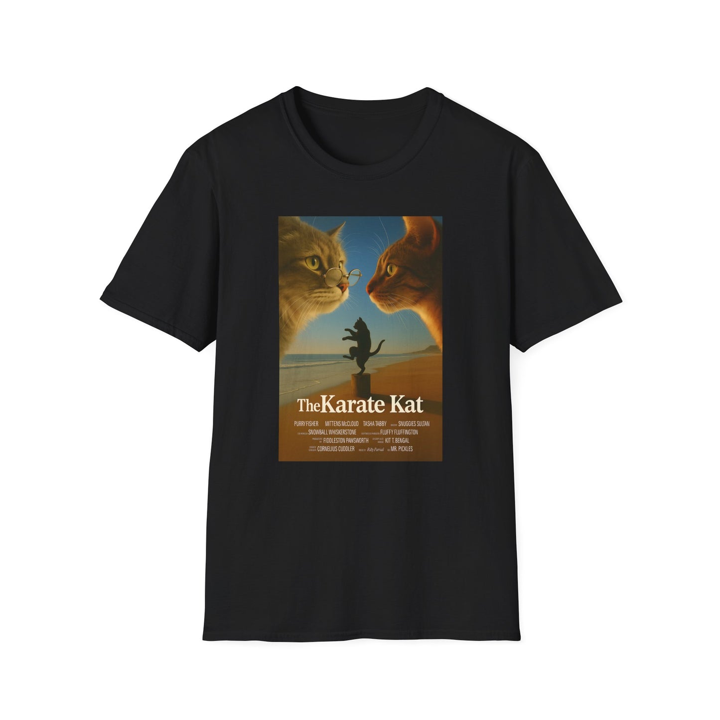 Karate Kat T-Shirt - Fun Unisex Softstyle T-Shirt