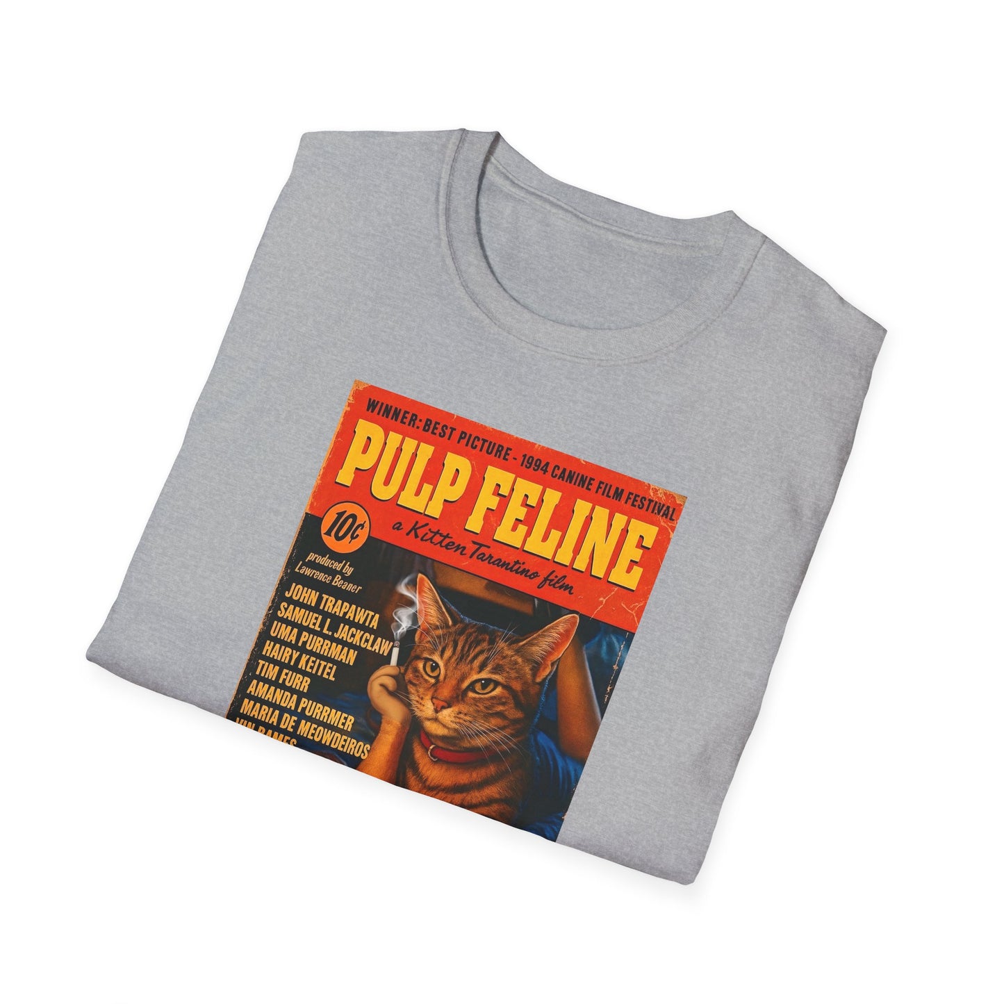 Pulp Feline Movie Vintage Unisex Softstyle Tee