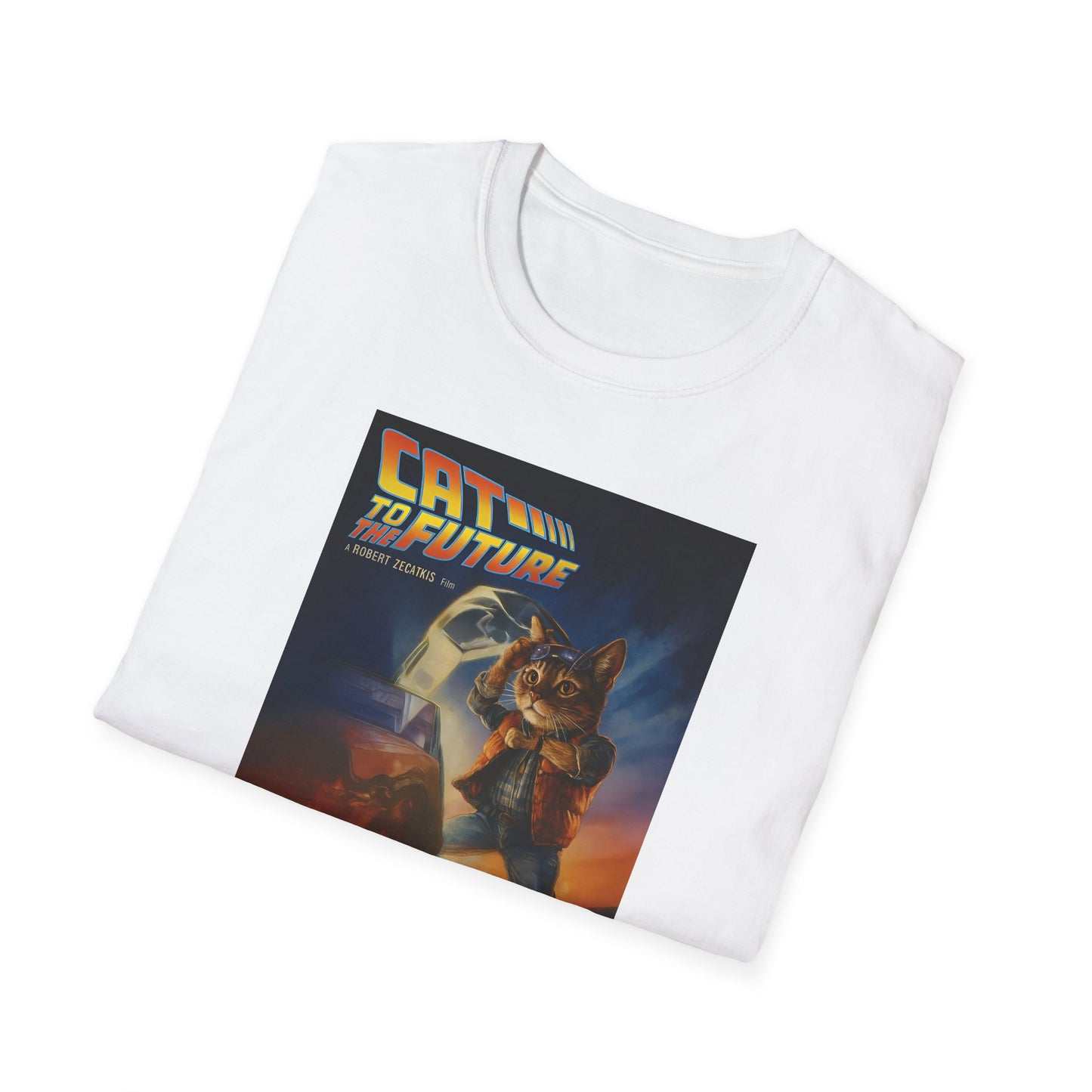 Cat To The Future Unisex Softstyle Tee