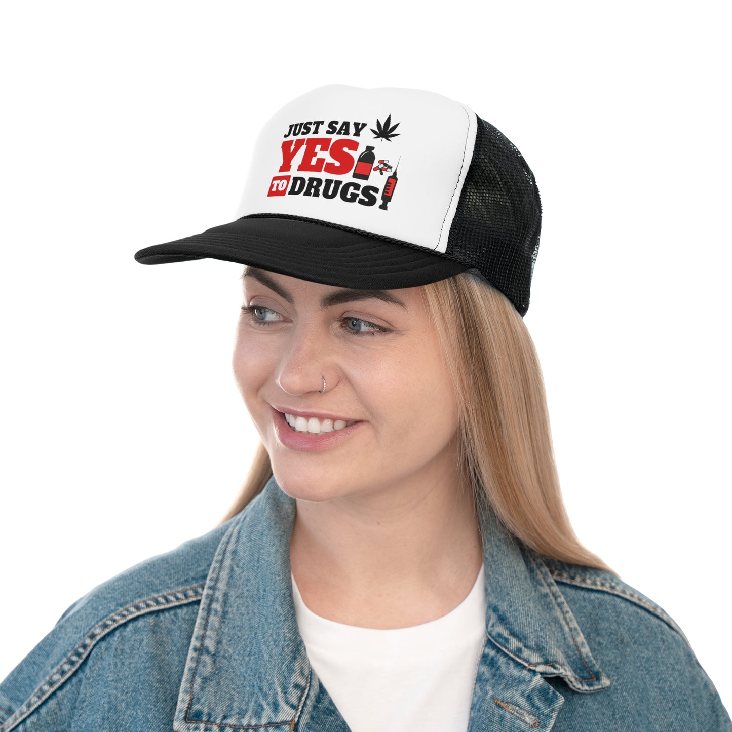 Just Say Yes To Drugs Trucker Caps