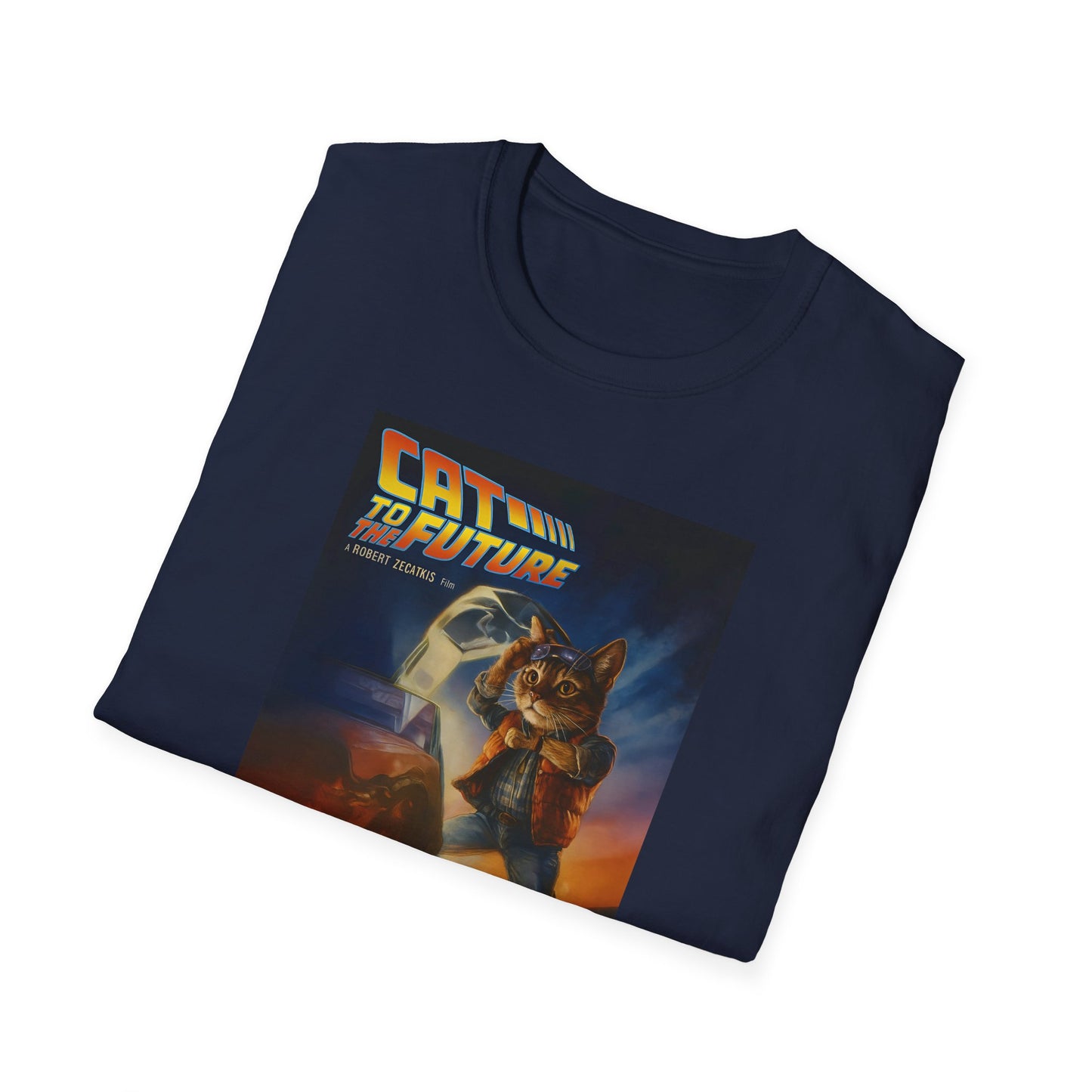 Cat To The Future Unisex Softstyle Tee