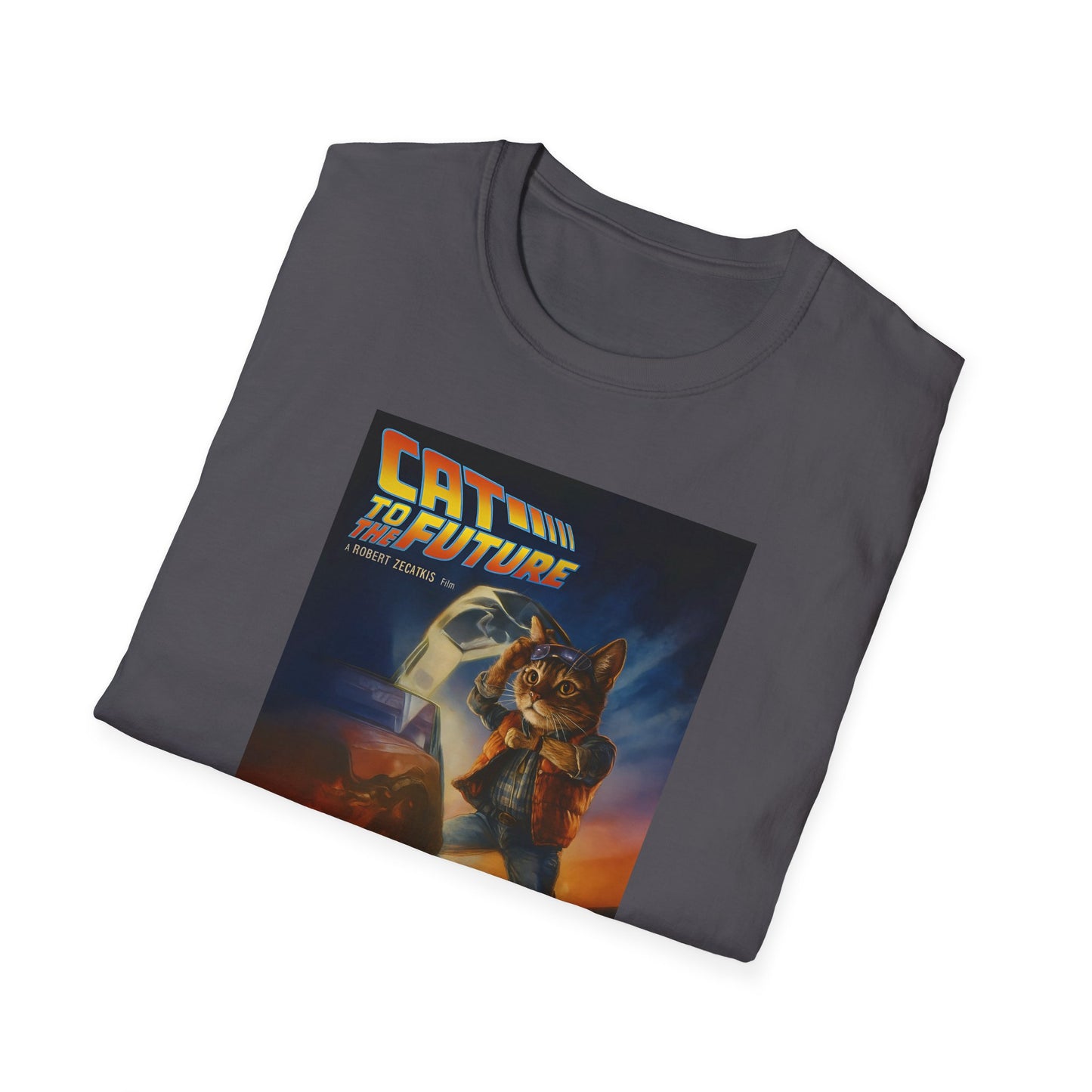 Cat To The Future Unisex Softstyle Tee