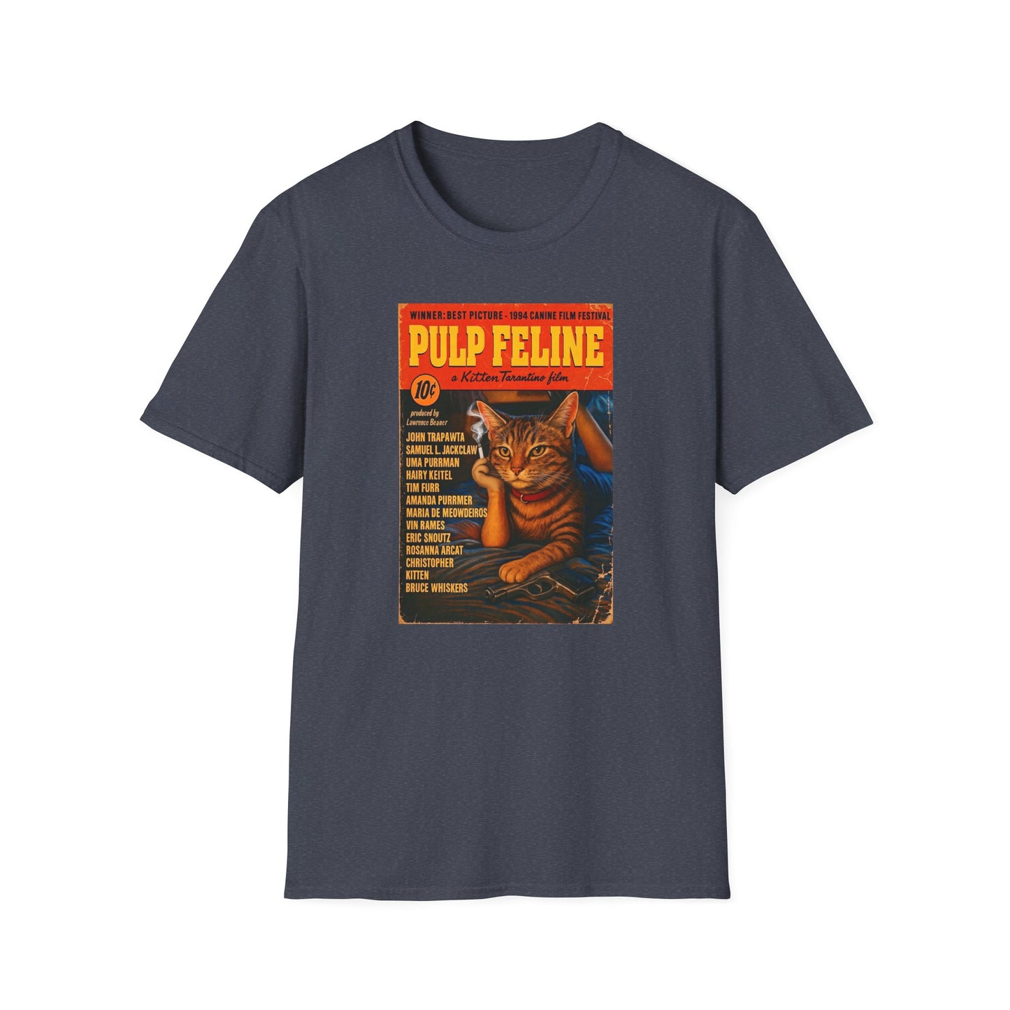 Pulp Feline Movie Vintage Unisex Softstyle Tee