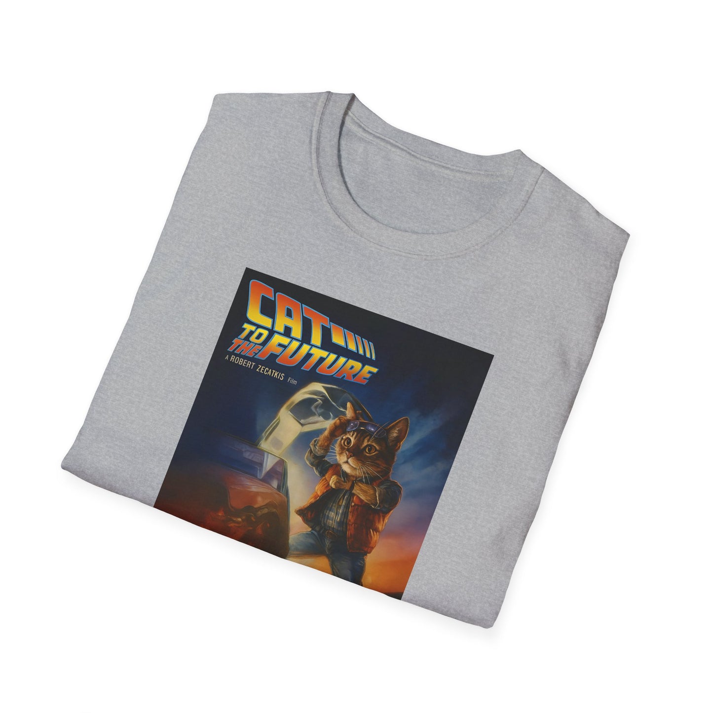 Cat To The Future Unisex Softstyle Tee