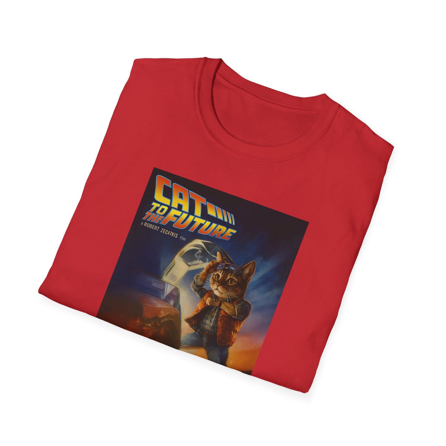 Cat To The Future Unisex Softstyle Tee