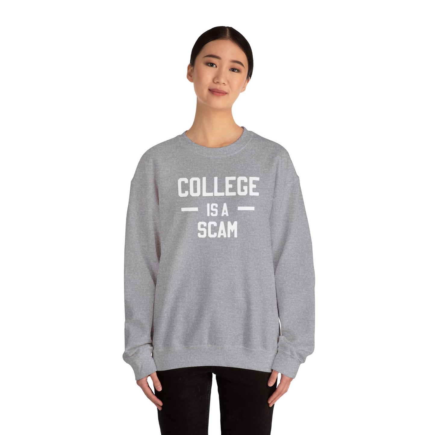College Is A Scam Unisex Heavy Blend Crewneck Sweatshirt