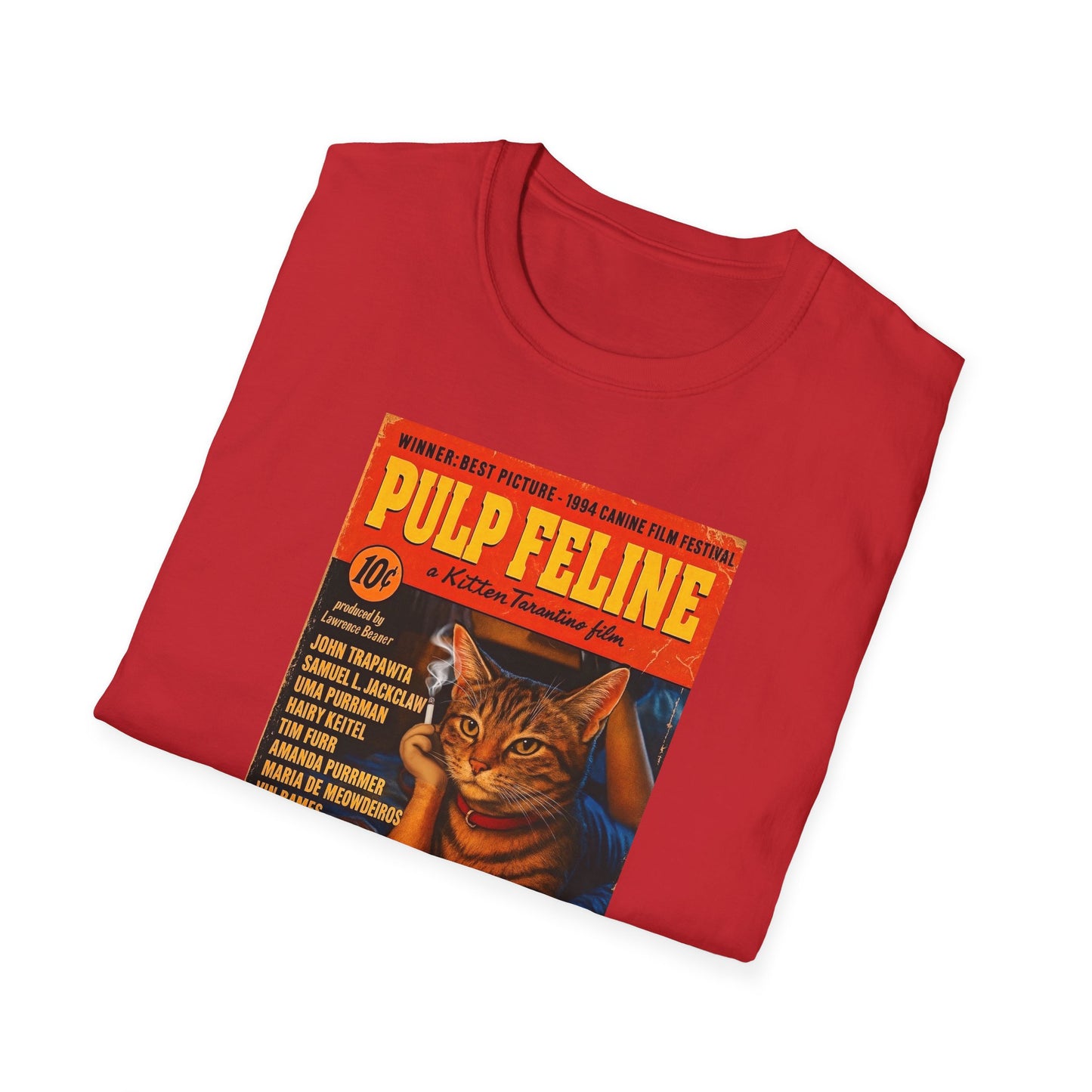 Pulp Feline Movie Vintage Unisex Softstyle Tee