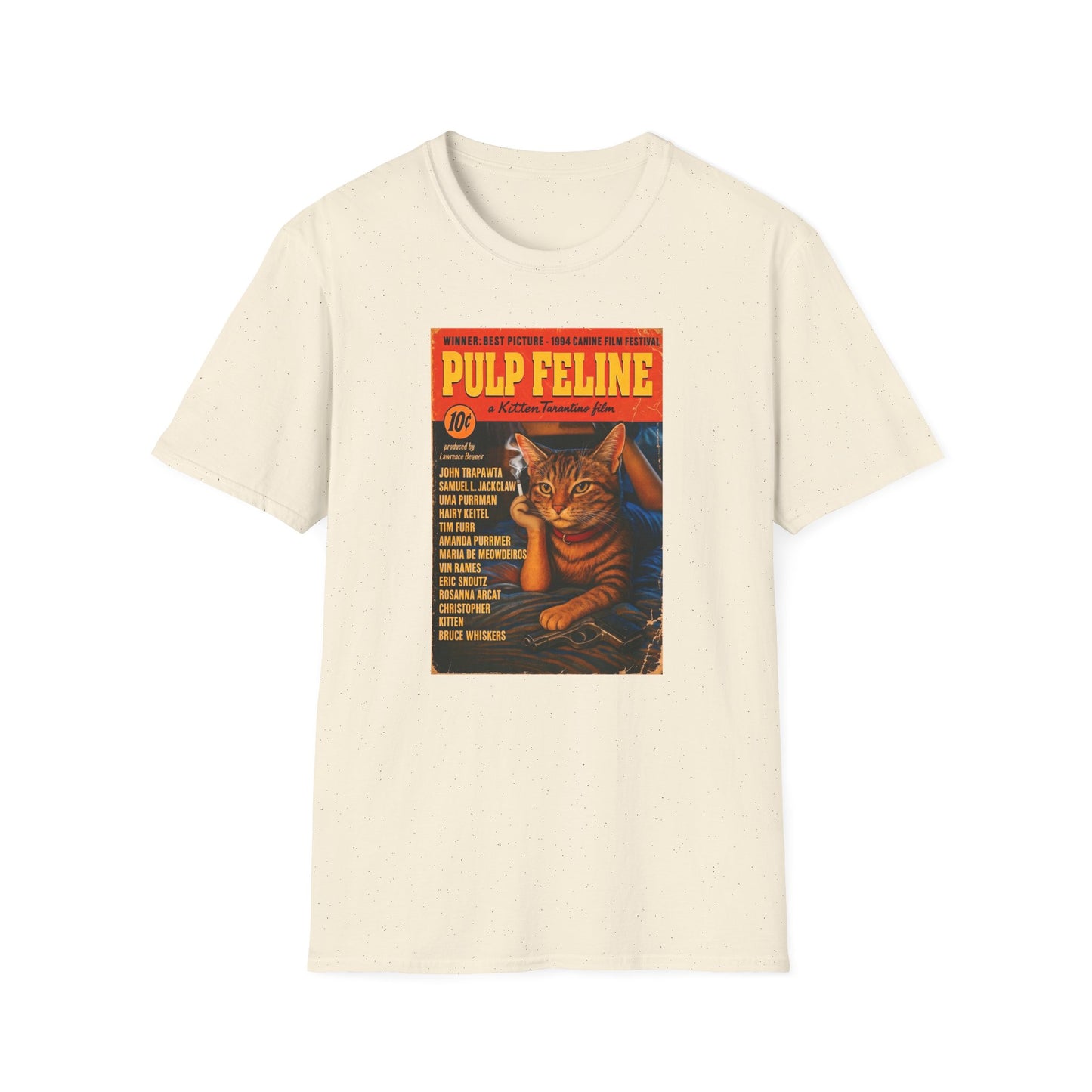 Pulp Feline Movie Vintage Unisex Softstyle Tee
