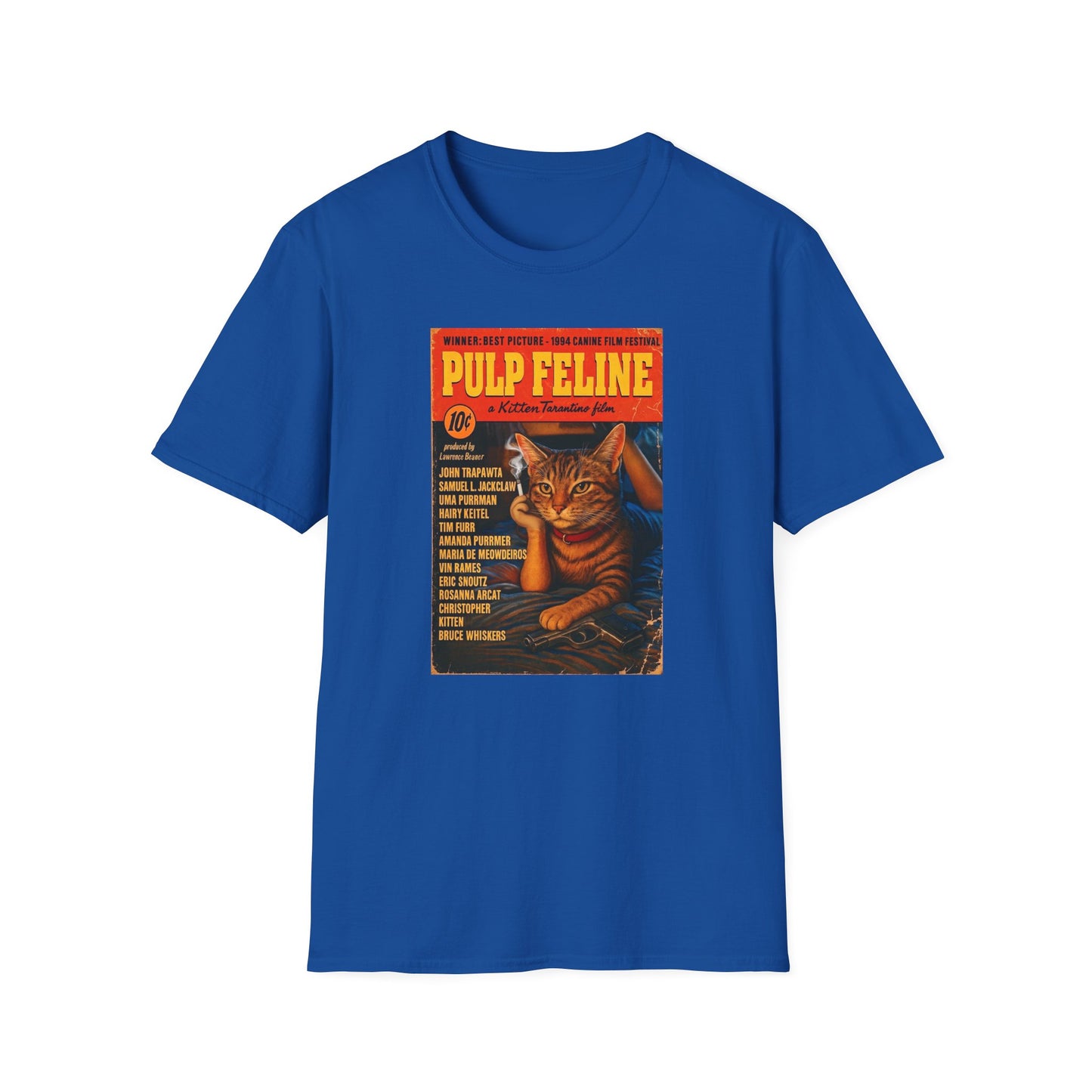 Pulp Feline Movie Vintage Unisex Softstyle Tee