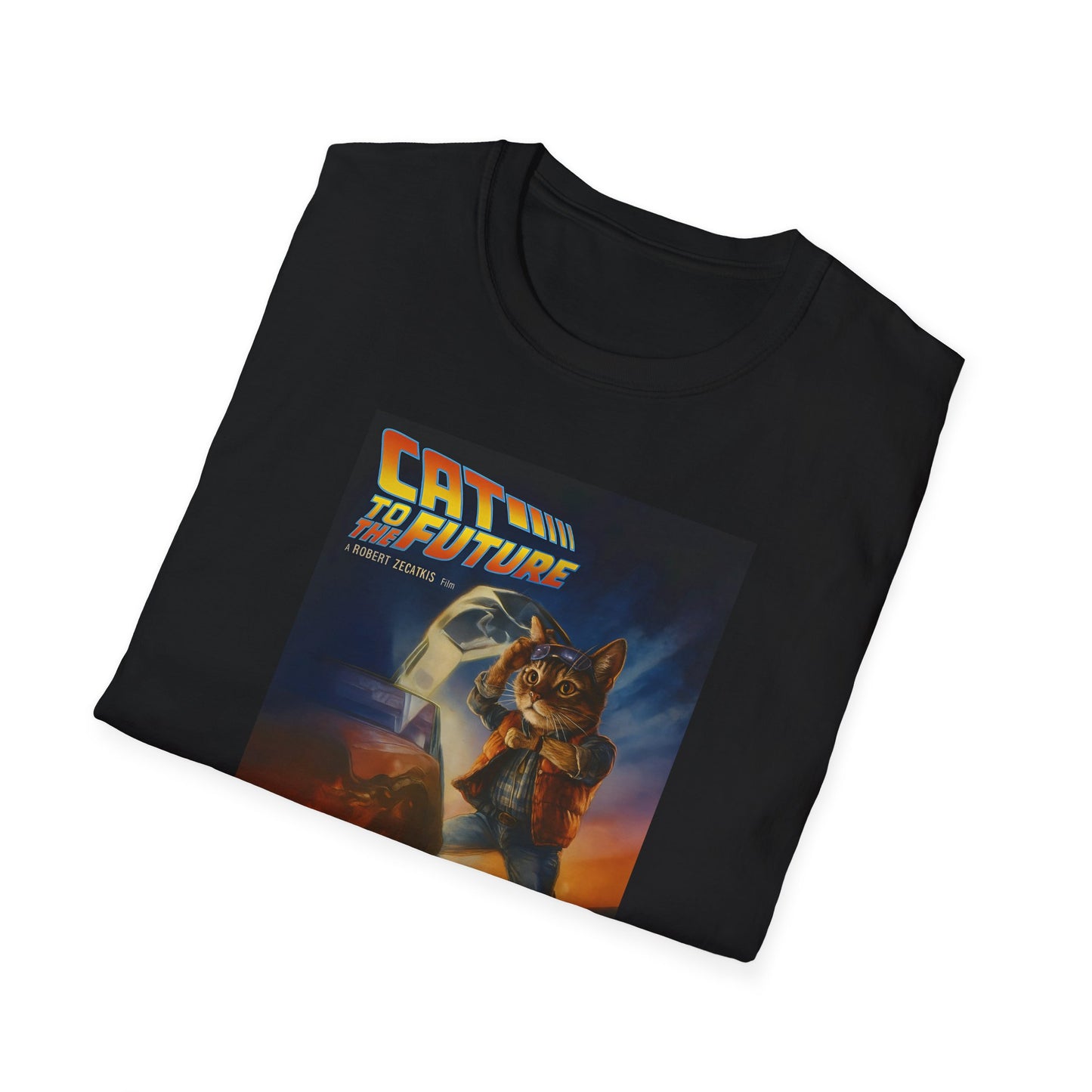 Cat To The Future Unisex Softstyle Tee