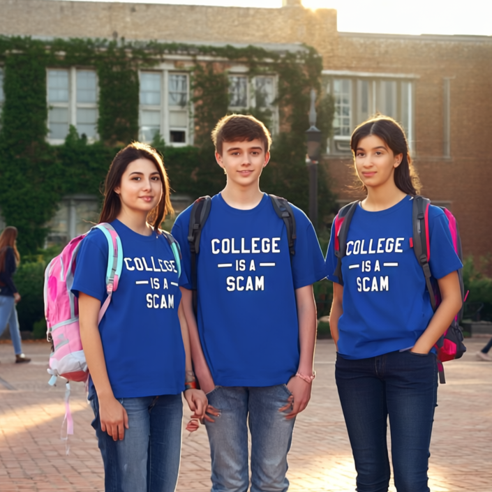 College Is A Scam NL Unisex Softstyle T-Shirt