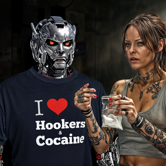 I Love Hookers & Cocaine Unisex Heavy Cotton Tee