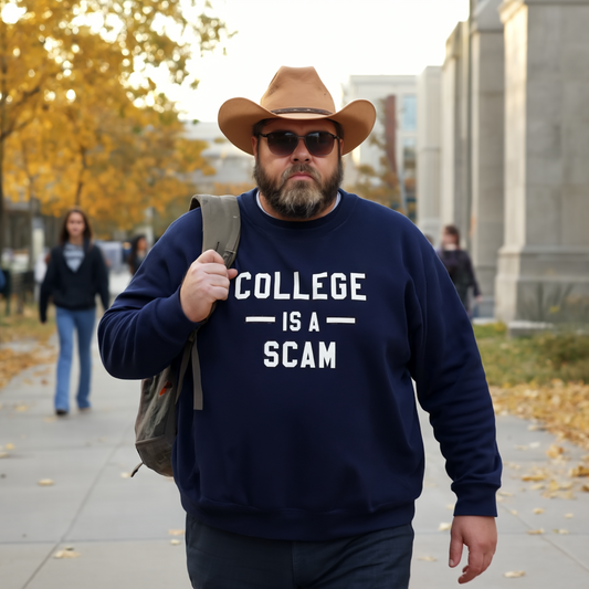 College Is A Scam Unisex Heavy Blend Crewneck Sweatshirt