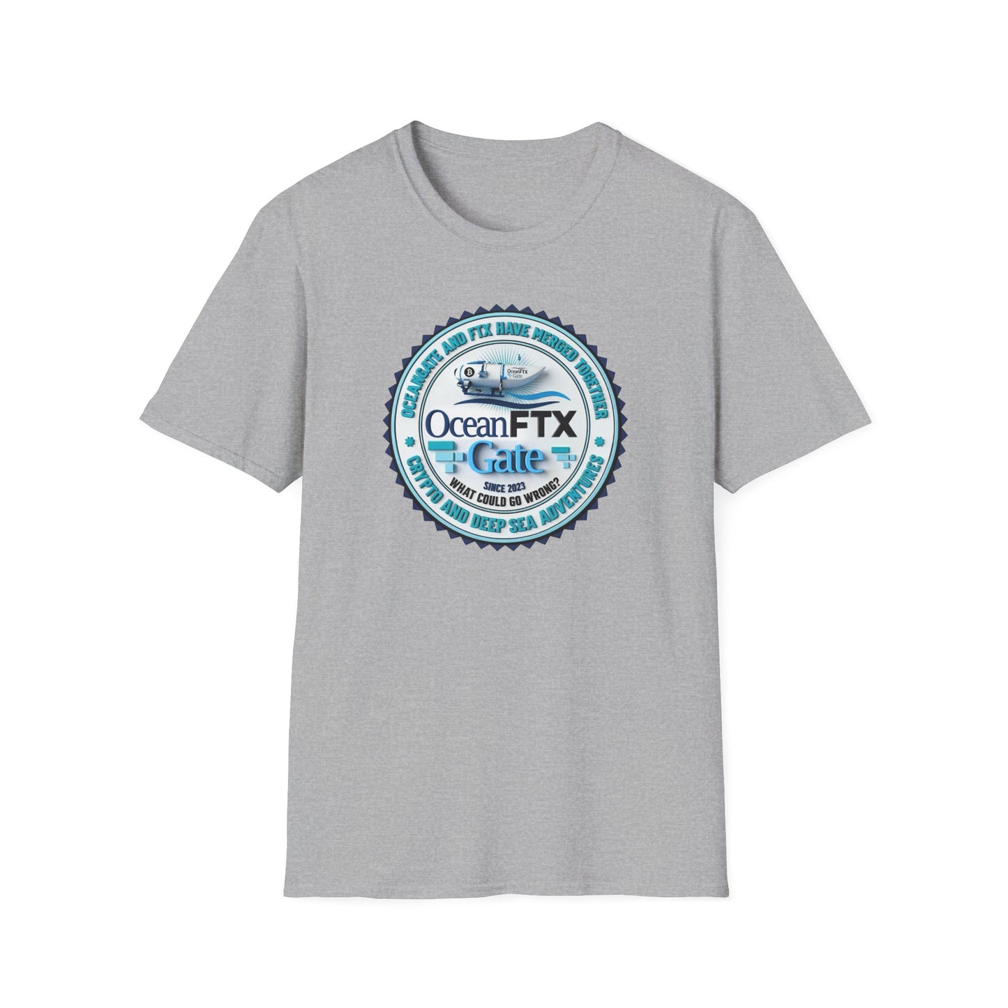 Ocean FTX Gate Badge T-Shirt — Coastal Adventure Logo Tee
