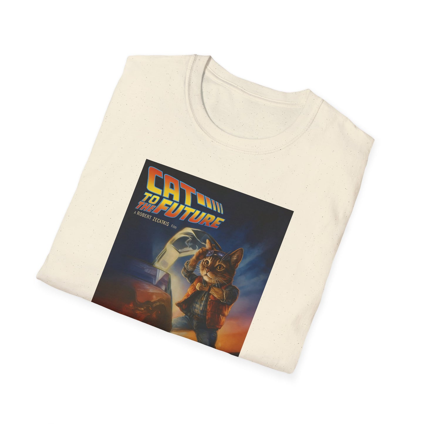 Cat To The Future Unisex Softstyle Tee