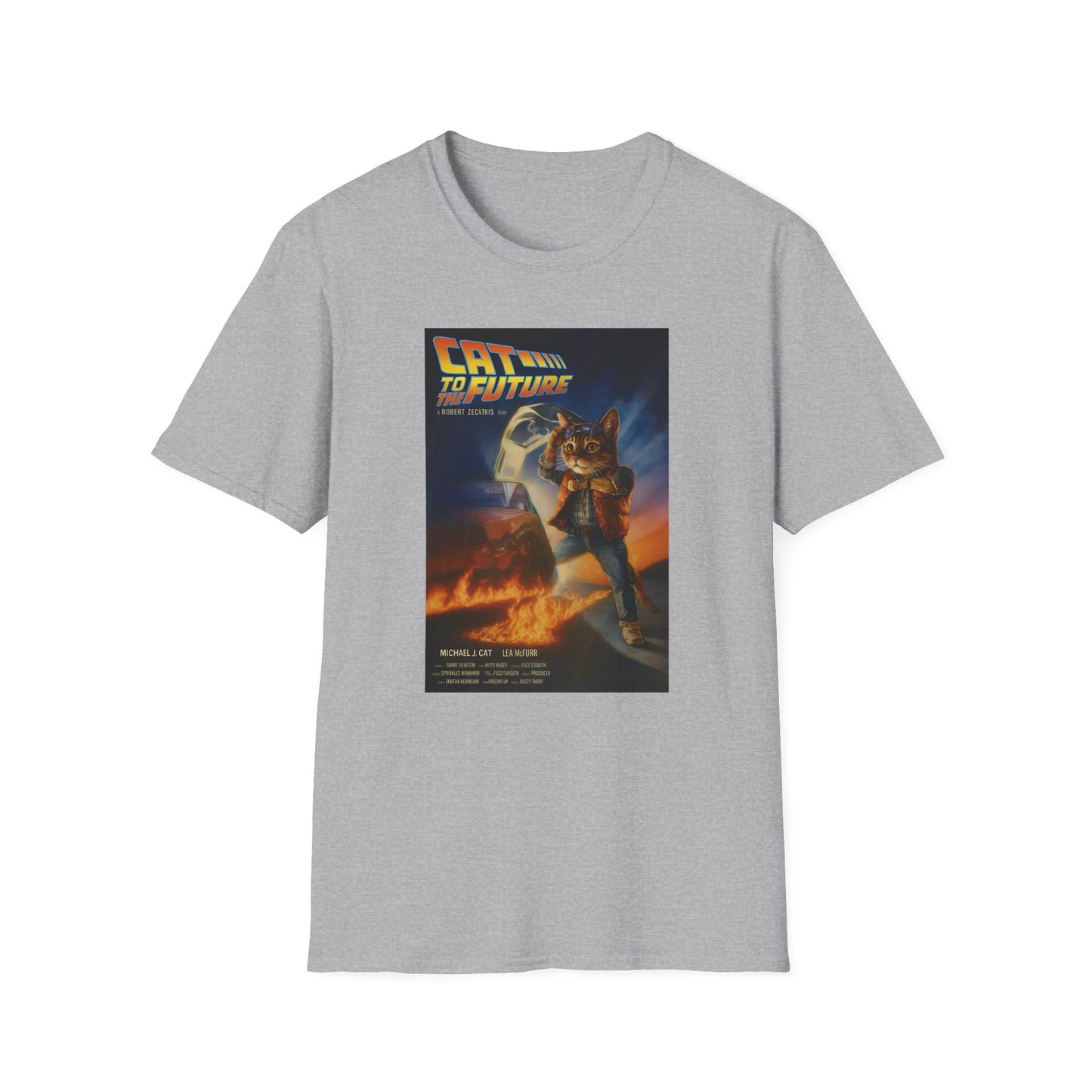Cat To The Future Unisex Softstyle Tee