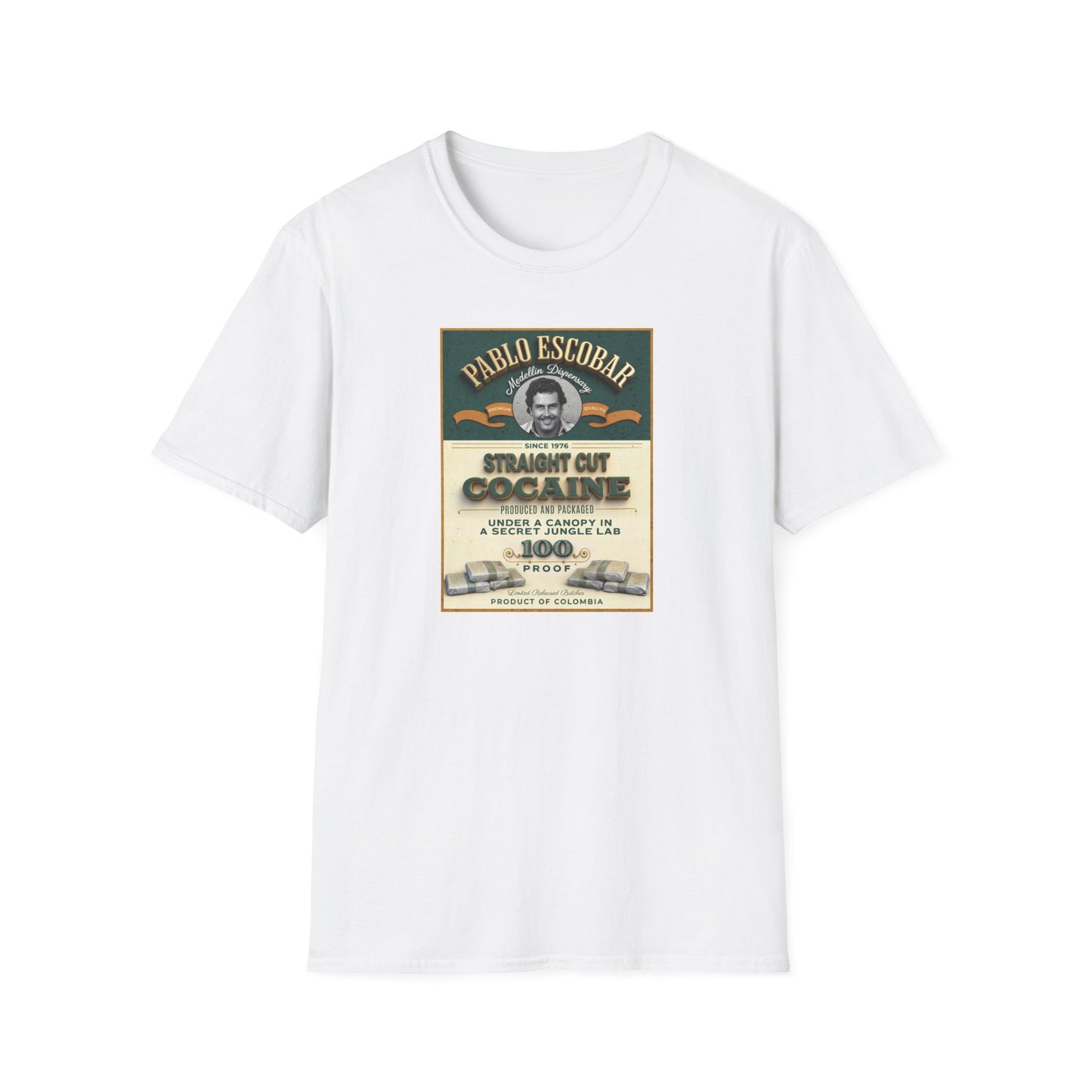 Don Pablo Escobar: Medellin Dispensary Unisex Softstyle T-Shirt