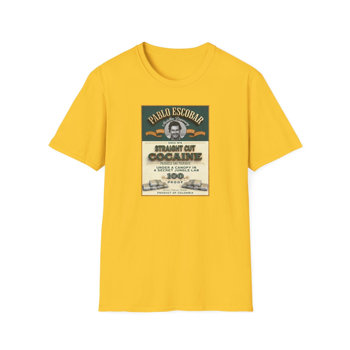 Don Pablo Escobar: Medellin Dispensary Unisex Softstyle T-Shirt