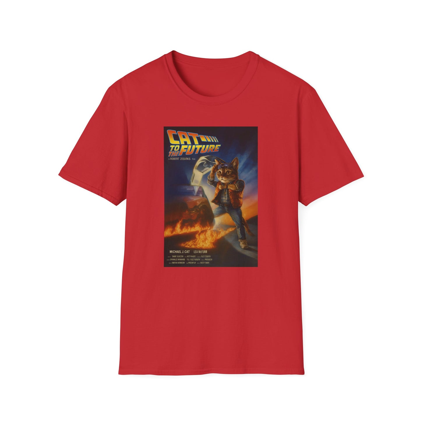 Cat To The Future Unisex Softstyle Tee