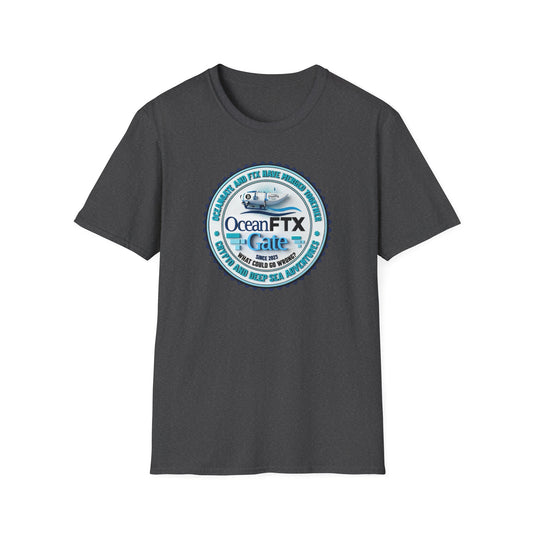 Ocean FTX Gate Badge T-Shirt — Coastal Adventure Logo Tee