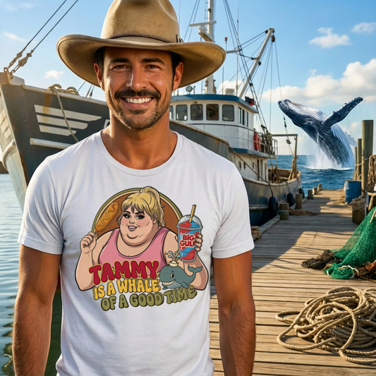Tammy Is A Whale Of A Good Time Retro Cartoon Graphic Tee