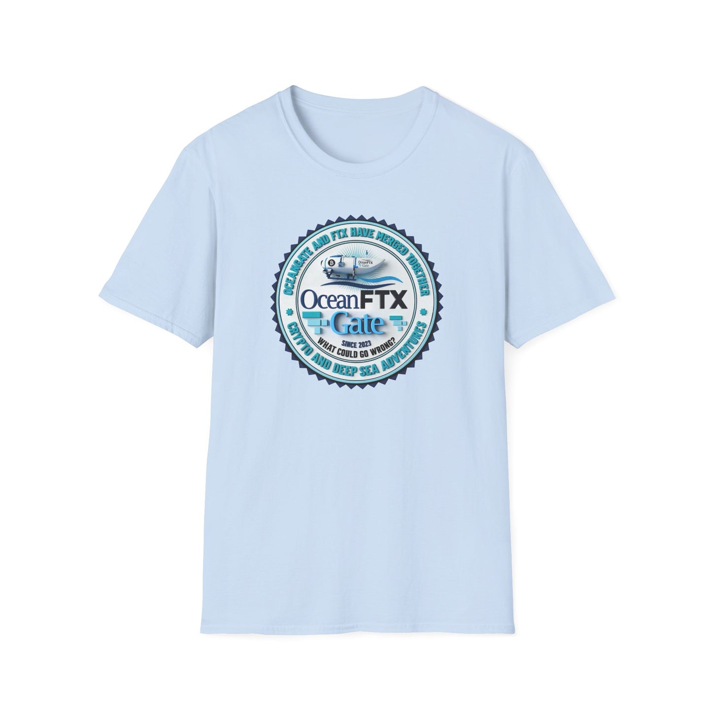 Ocean FTX Gate Badge T-Shirt — Coastal Adventure Logo Tee