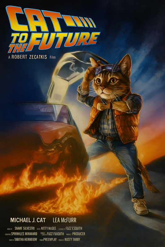 Cat To The Future Movie Poster - Digital Download