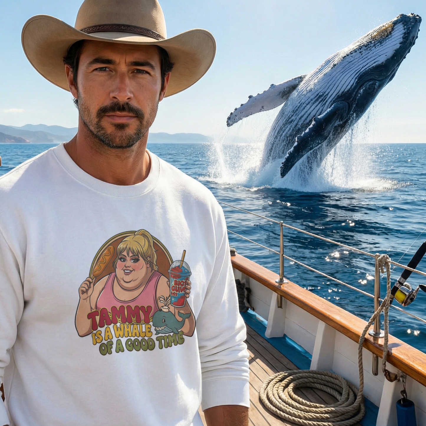 Tammy Is a Whale Of a Good Time Crewneck Sweatshirt