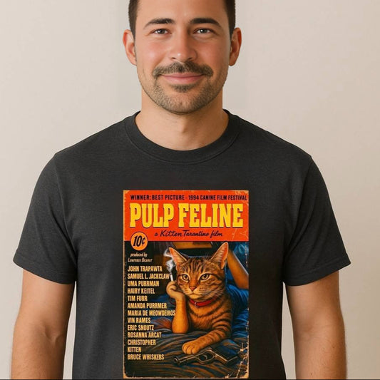 Pulp Feline Movie Vintage Unisex Softstyle Tee